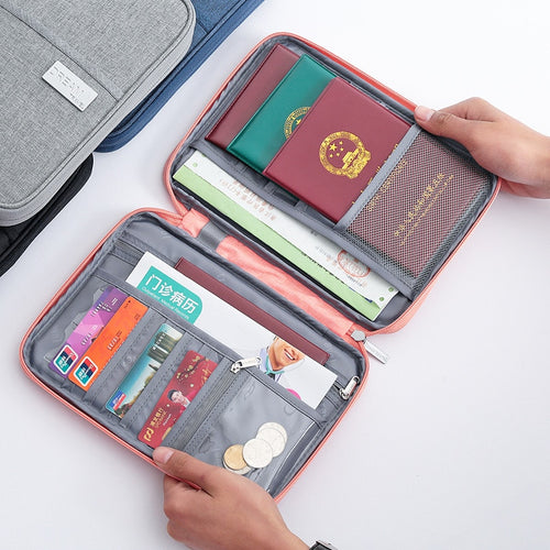 Travel Wallet, Passport Holder, Waterproof Document Organizer , Document Bag Cardholder - travelprosonline