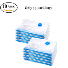 Load image into Gallery viewer, Durable Vacuum Storage Bags: For Clothes, Pillows, Bedding, Blankets and More. Space Save Compression is great for Travel with Hand Pump & Seal Zipper