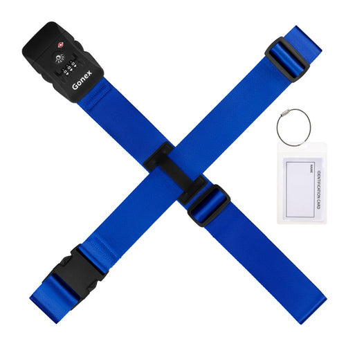 TSA Secured Luggage Strap With Luggage Tag Travel - travelprosonline