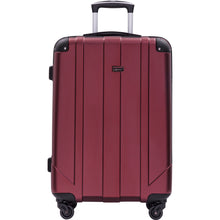 Load image into Gallery viewer, Spinner Luggage with Built-in TSAs Protective Corners P.E.T Light Weight Carry-On 20&quot; 24&quot; 28&quot; Suitcases (28 inch, Mahogany Red) - travelprosonline
