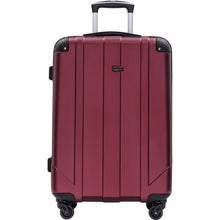Load image into Gallery viewer, Spinner Luggage with Built-in TSAs Protective Corners P.E.T Light Weight Carry-On 20&quot; 24&quot; 28&quot; Suitcases (28 inch, Mahogany Red) - travelprosonline
