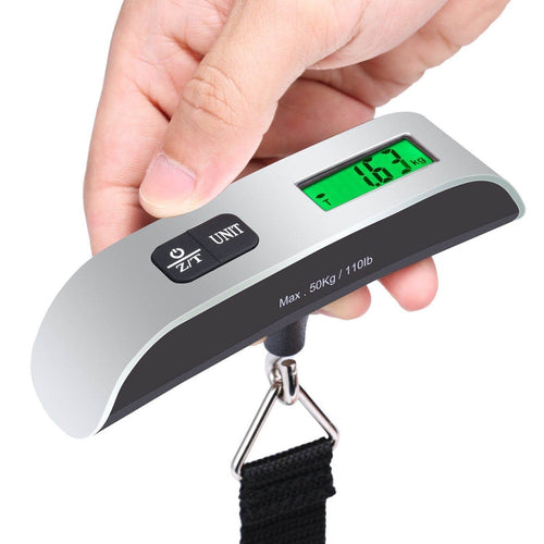 Portable Scale Digital Lcd Display 110lb/50kg Electronic Luggage Hanging Suitcase Travel Weighs Baggage Bag Weight Balance Tool - travelprosonline